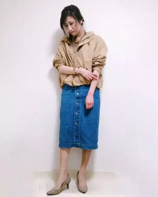値下げでお買い得 ユニクロデニムフロントボタンミディスカートが可愛い ローリエプレス