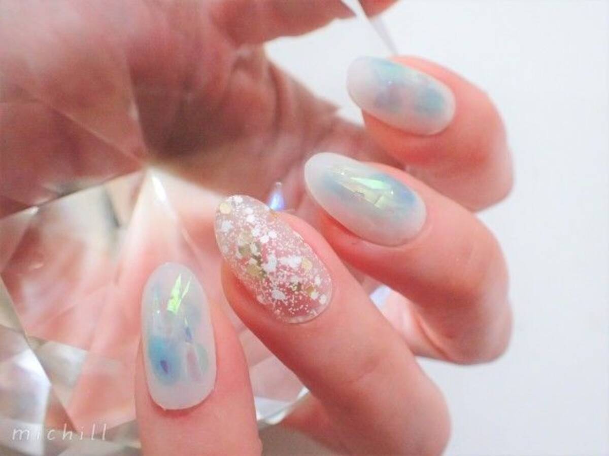 誰でも即マスターできちゃう簡単さ クリア感漂うマットコート水滴ネイル ローリエプレス