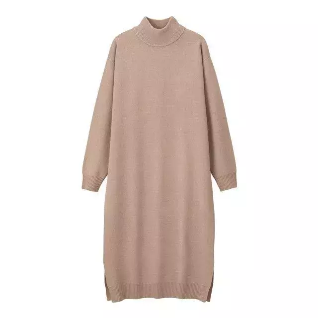 Guのくすみピンクニットワンピが可愛すぎる レイヤードでもっとおしゃれに女子力アップ ローリエプレス