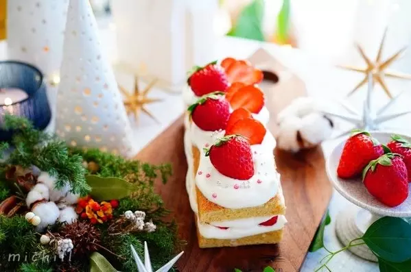 お菓子作り初心者でも簡単にできる パウンド型でつくるクリスマスのショートケーキ ローリエプレス