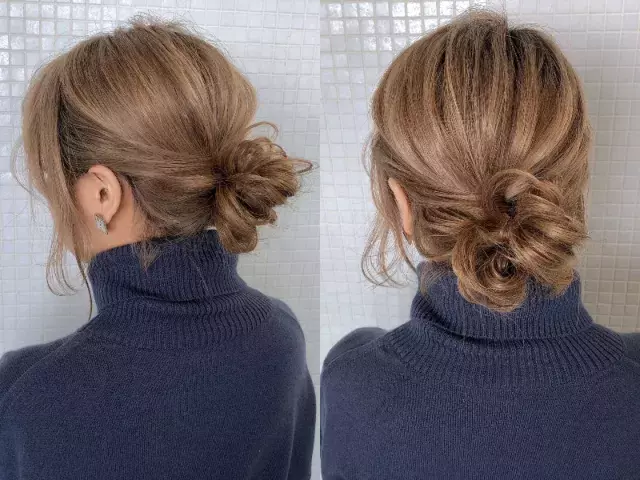 マフラー タートルネックがもっと可愛くなる ボブの簡単お団子ヘアアレンジ3選 ローリエプレス