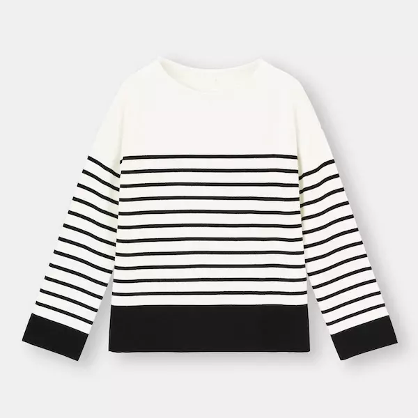 それ太って見えてますよ Gu ボーダーニット で細見えokコーデ ローリエプレス