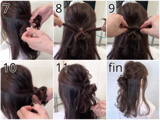 ミディアム ロングヘアさん向け ゴム4本だけで凝ってる風 時短ハーフアップお団子アレンジ ローリエプレス