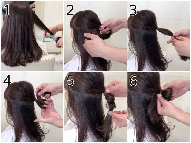 ミディアム ロングヘアさん向け ゴム4本だけで凝ってる風 時短ハーフアップお団子アレンジ ローリエプレス