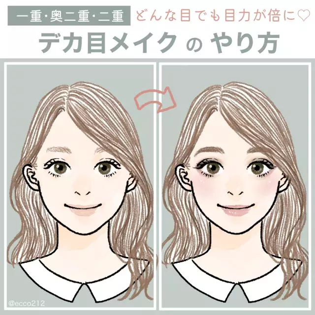一重 奥二重 二重 どんな目でも目ヂカラ2倍 デカ目メイクのやり方 ローリエプレス