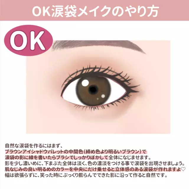 その 涙袋 ちょっと不自然に見えてるかも デカ目 下まぶたメイク のok Ngポイント ローリエプレス