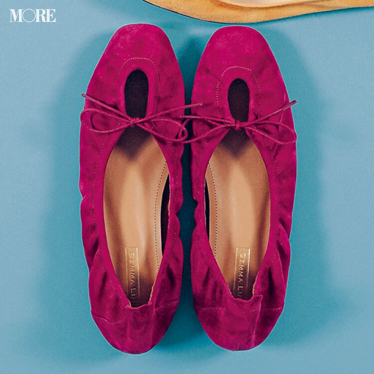 秋のぺたんこ靴なら【きれい色スエードバレエ靴】が断然可愛い♡の6枚目の画像