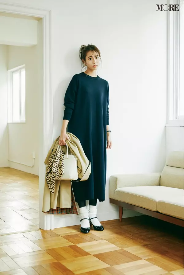 3秒できれい ｉラインの 一枚完結ニットワンピ は ぽっこり見え しないものだけを選ぶ ローリエプレス