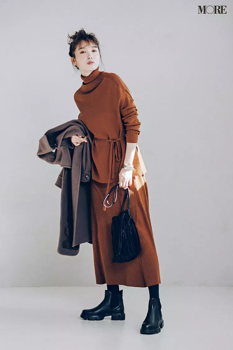 今日のコーデ 飯豊まりえ ベストつきニットワンピースでラクして最旬に ローリエプレス 今日のコーデ 飯豊まりえ ベストつきニットワンピースでラクして最旬に ローリエプレス