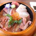 淡路牛肉と淡路島産の魚が一緒に食べれる丼♡