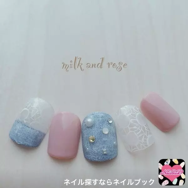 春ネイル マニキュアで簡単 定番デニムネイルのやり方 ローリエプレス