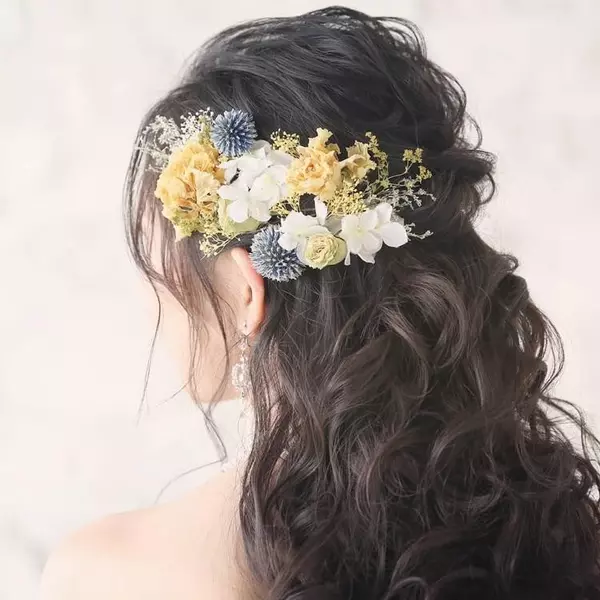 こんな花嫁さんになりたい お花いっぱいのブライダルヘアアレンジ8