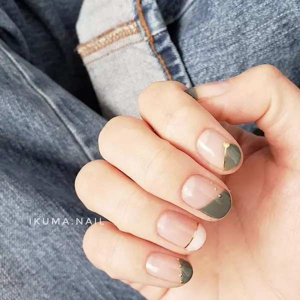 冬でも指先可愛い オフィスにも対応できる オリーブカラーネイル 特集 ローリエプレス
