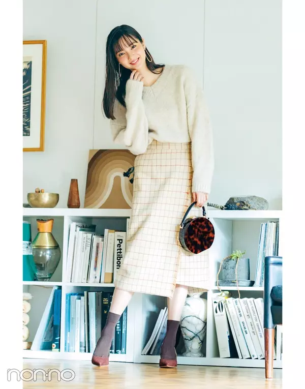 新川優愛の冬の推し服 チェックのスカートはこう着こなす ローリエプレス