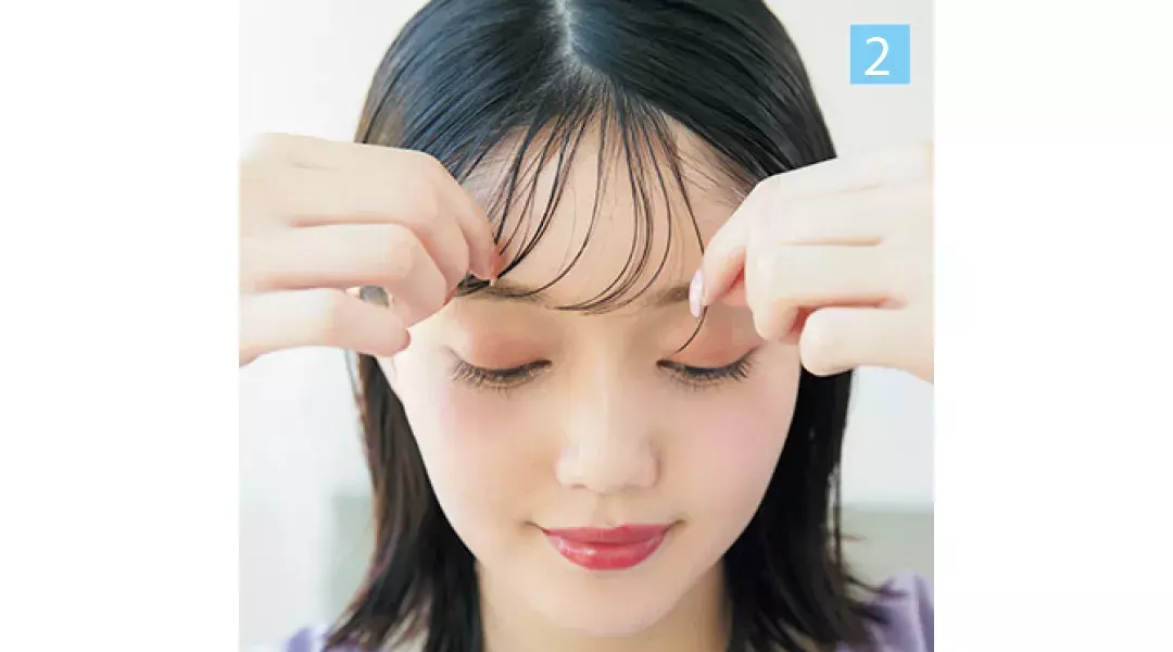 ヘアオイルで簡単ヘアアレンジ トレンドの透け前髪の作り方をレクチャー ローリエプレス