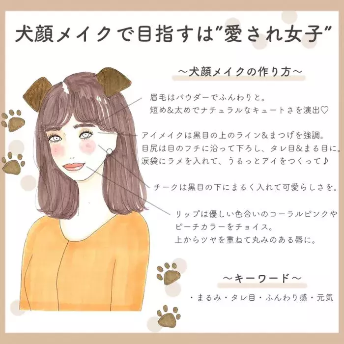 犬顔メイクで目指すは 愛され女子 やり方は ローリエプレス