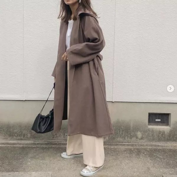 ブラウンワイドパンツコーデ集 19 レディース ローリエプレス