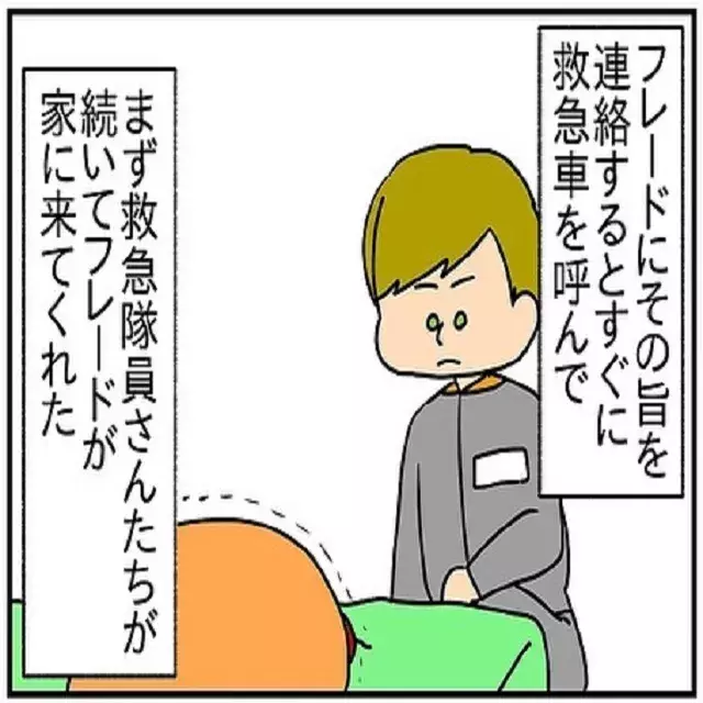 私の体調を知ったフレードが救急車を要請 しかし 私は息子が夫の元へ行ってしまうのではないかと不安で ドイツで交際結婚そして国際離婚する話 Vol 132 ローリエプレス