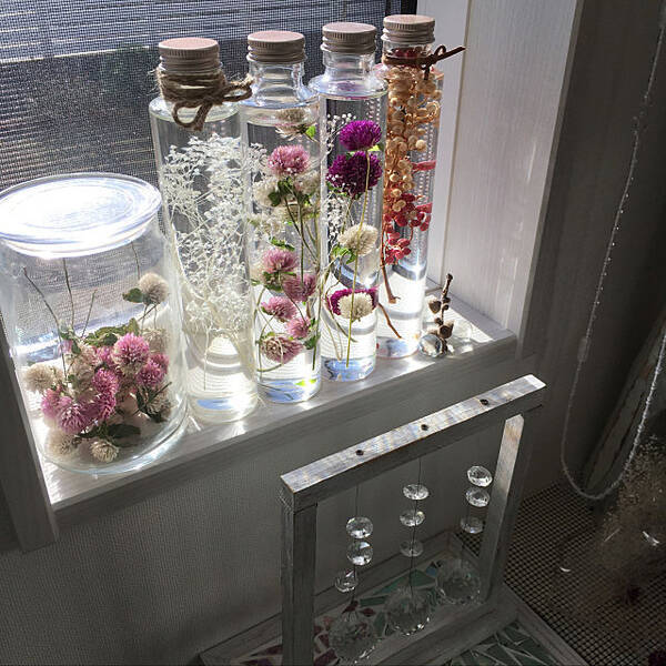 100均 フラワーアイテムで 手作りのナチュラル雑貨 ローリエプレス