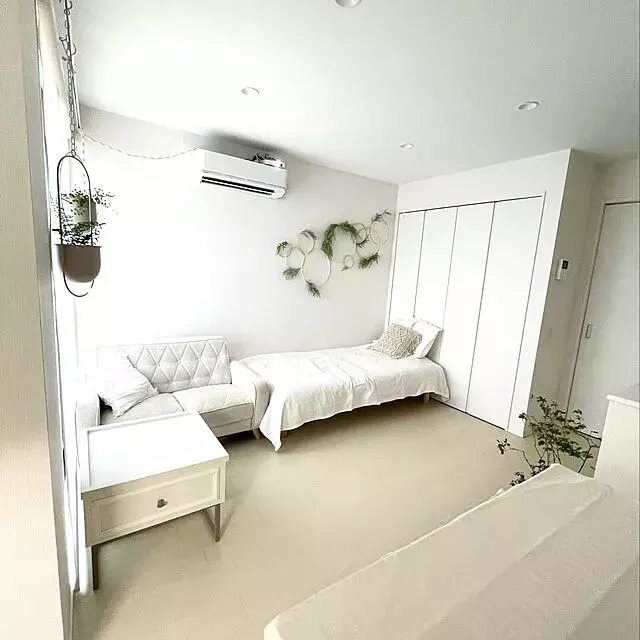 25 5m2 ホワイト ナチュラル 中型犬と快適に暮らすワンルームのつくり方 By Maruさん ローリエプレス