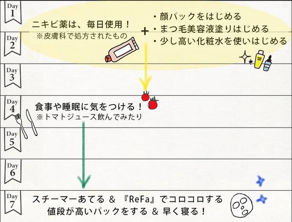 ニキビ 毛穴 みんながやってる1週間の美容法を紹介 ローリエプレス