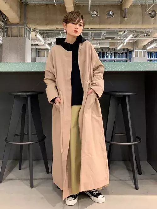 パーカーに合う春アウターは 重ねてかわいいコート アウター ローリエプレス パーカーに合う春アウターは 重ねてかわいいコート アウター ローリエプレス