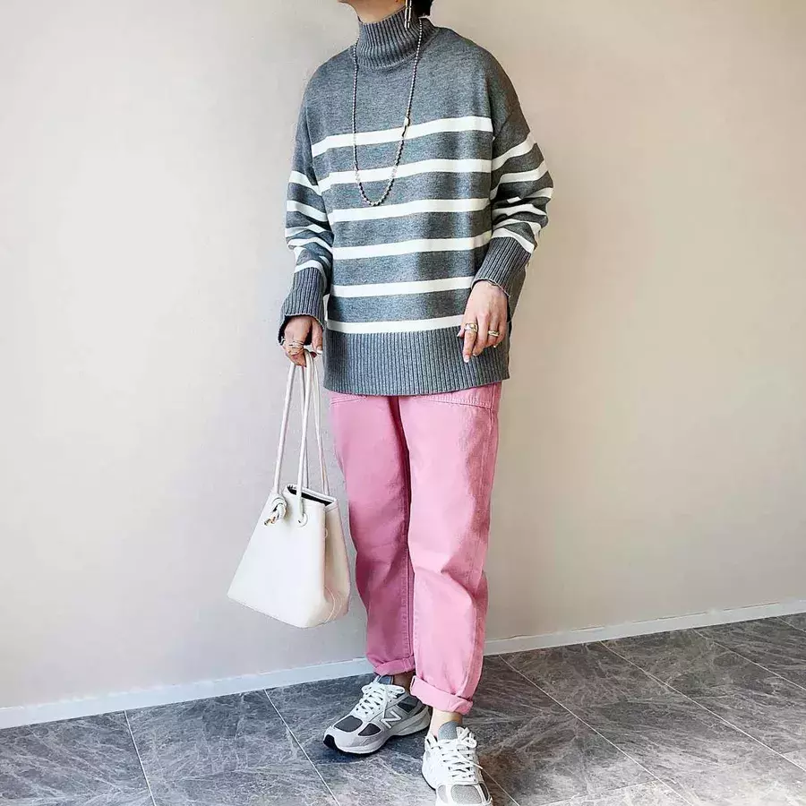 初春は しましま Zara 意外と大人っぽさ出る ピンク ボーダー ローリエプレス