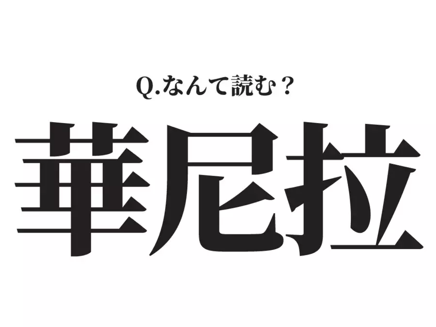 洋菓子に欠かせない 華尼拉 この漢字 なんて読む ローリエプレス