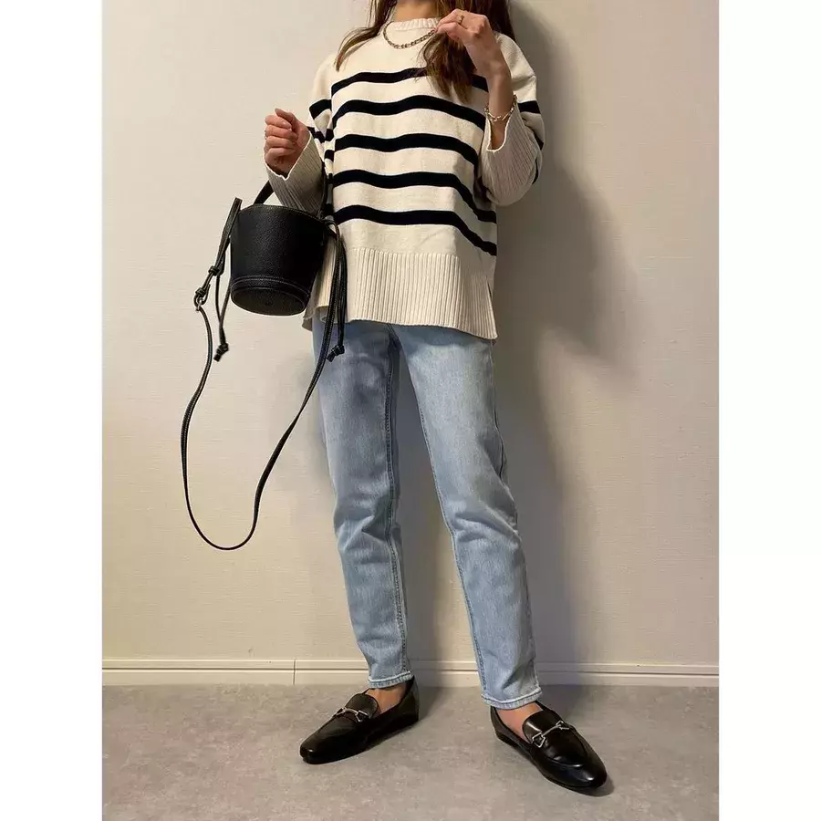 名品 ラッシュ Zara の ボーダーニット が冬コーデにぴったり ローリエプレス