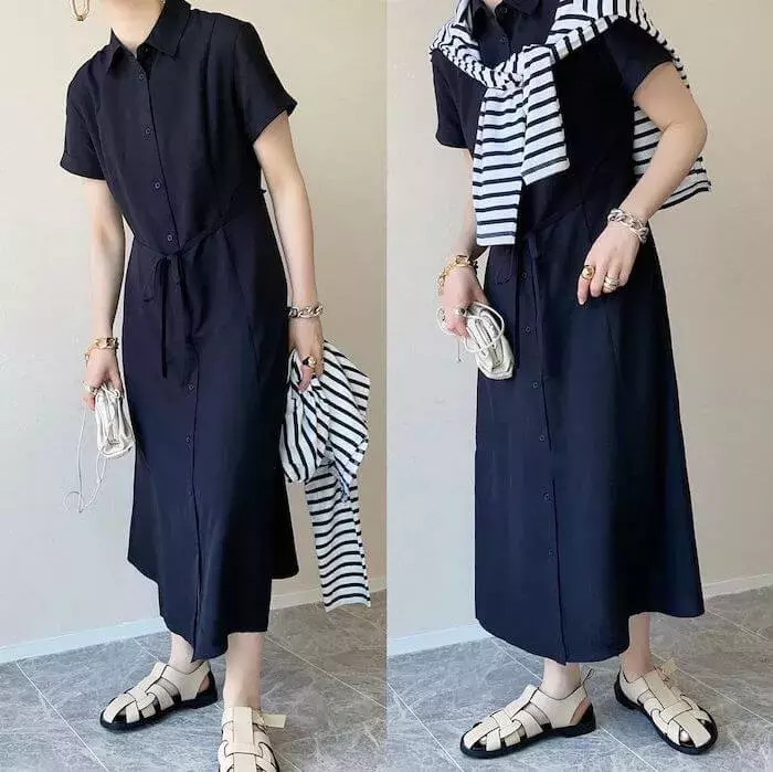 すごっ 二の腕カバー叶う Gu 痩せ見え抜群 カラーシャツワンピース ローリエプレス すごっ 二の腕カバー叶う Gu 痩せ見え抜群 カラーシャツワンピース ローリエプレス