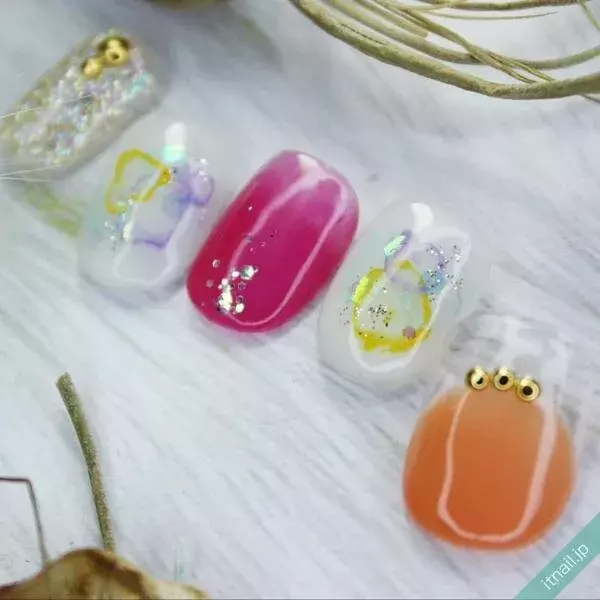 クリア オレンジ のネイルデザインが可愛い 夏らしい涼しげな手元へ ローリエプレス クリア オレンジ のネイルデザインが可愛い 夏らしい涼しげな手元へ ローリエプレス