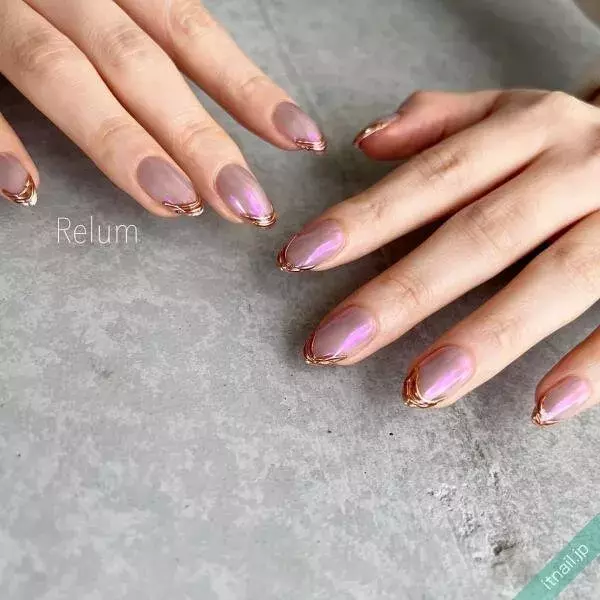 カッコいい メタリックカラーの凸凹アートで作るお洒落ネイル ローリエプレス