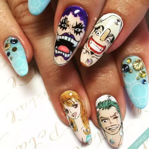 テンションあがる ワンピースネイルで仲間と冒険に出掛けよう ローリエプレス テンションあがる ワンピースネイルで仲間と冒険に出掛けよう ローリエプレス