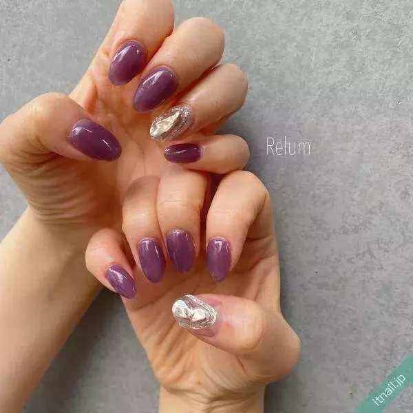 秋のオシャレカラーといえばコレ パープルネイル デザイン集 ローリエプレス