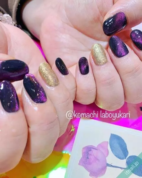 マネしたくなる パープルカラーを使ったネイルデザイン ローリエプレス