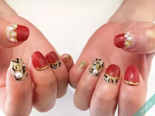 艶やかにカッコよく レッド レオパードネイルのデザインをご紹介 ローリエプレス