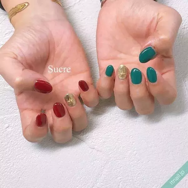 赤 緑 で彩る冬の大人ネイル12選 クリスマスも意識しちゃおう ローリエプレス
