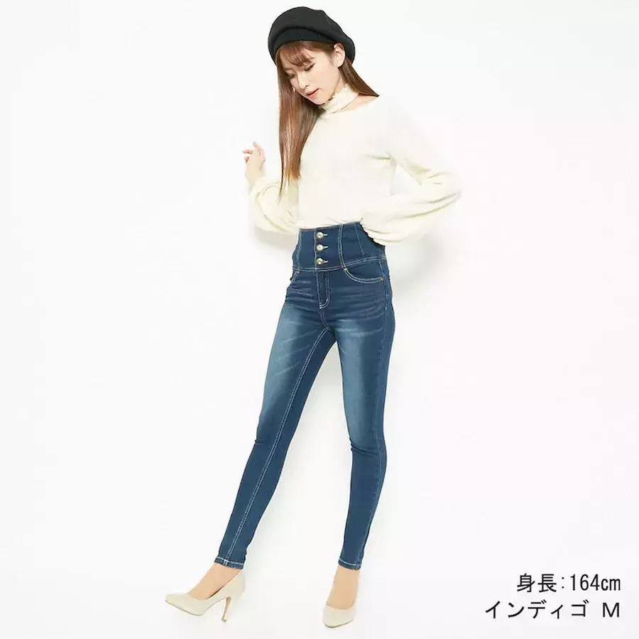 Qoo10 おすすめ スキニーパンツ ローリエプレス