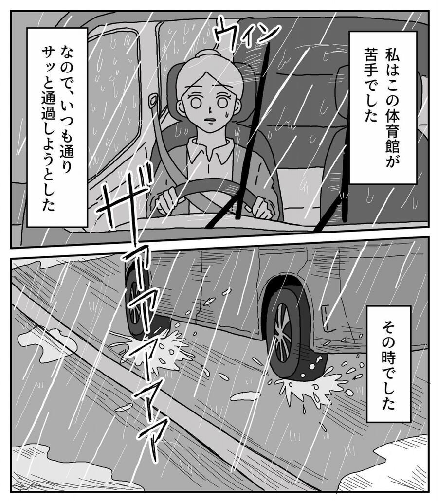 ザァァァ…土砂降りの夜、車で“ある場所”を横切る瞬間…【夜に読んではいけない怖い話 Vol.105】の8枚目の画像