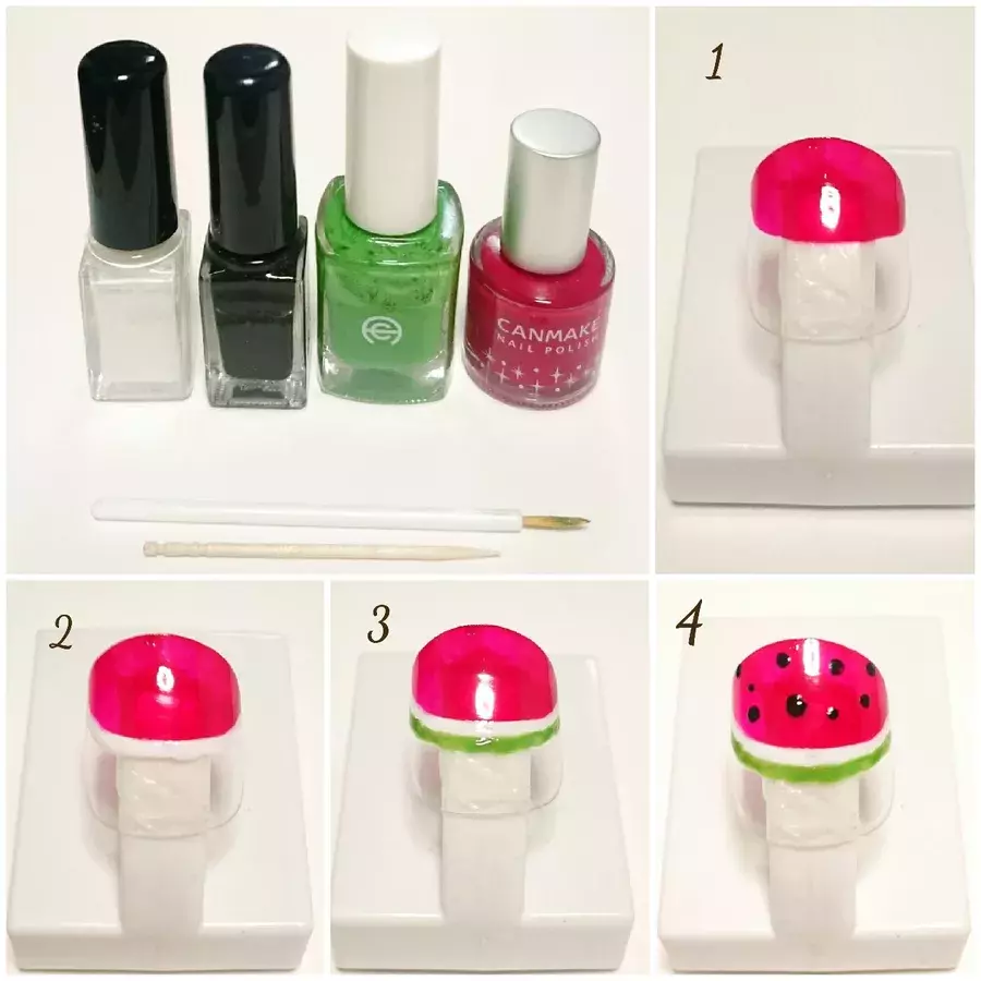 スポンジで簡単にできるセルフ すいかネイル のやり方 ローリエプレス