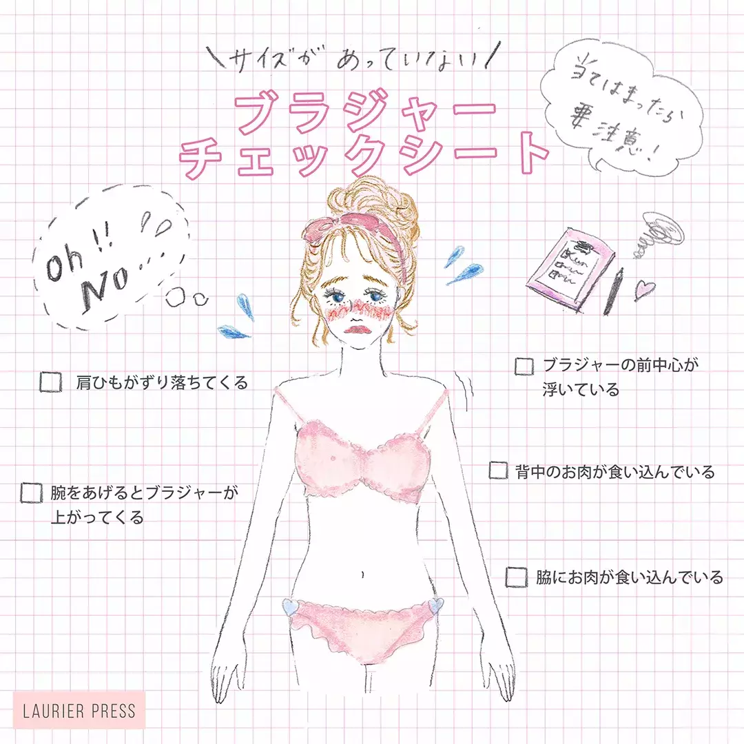 サイズが合わないブラジャーの見極め方とは 正しいブラ選びのポイント ローリエプレス
