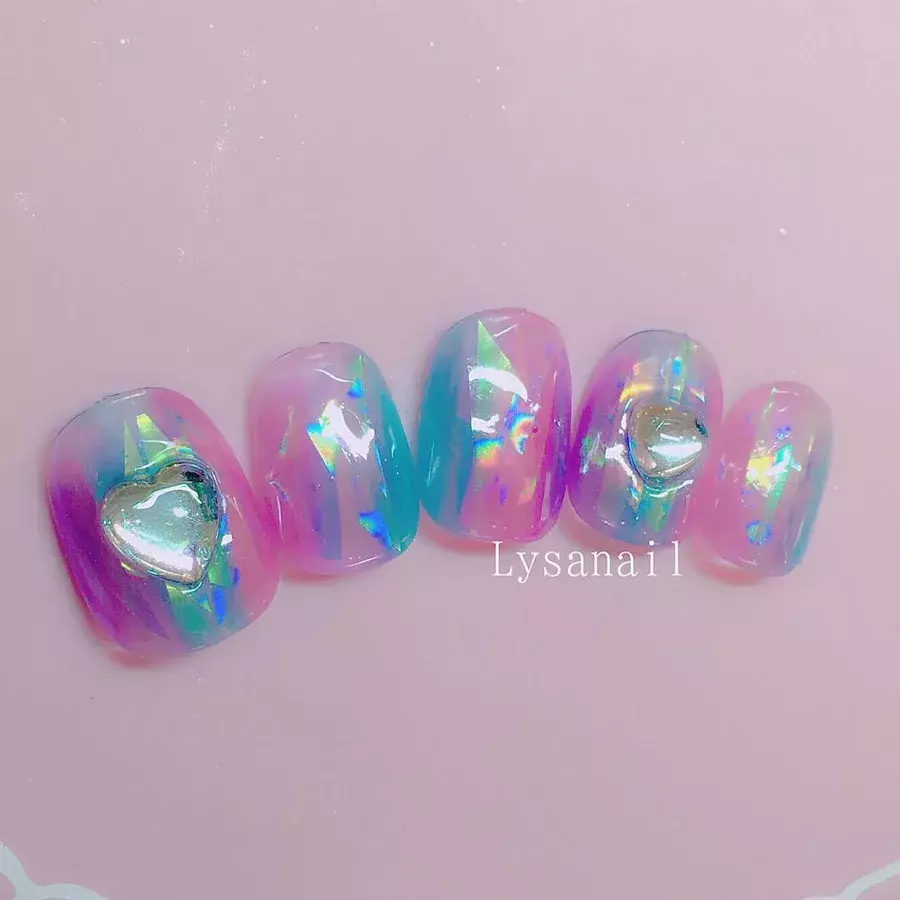 水色 ピンクの最強コンビ おしゃガーリーなネイルデザイン集 ローリエプレス