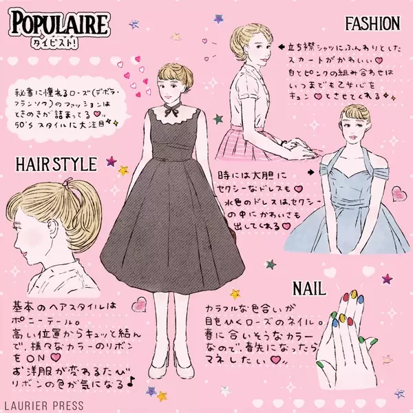 映画 タイピスト のレトロでポップなファッション ヘアをマネしちゃお イラスト ローリエプレス