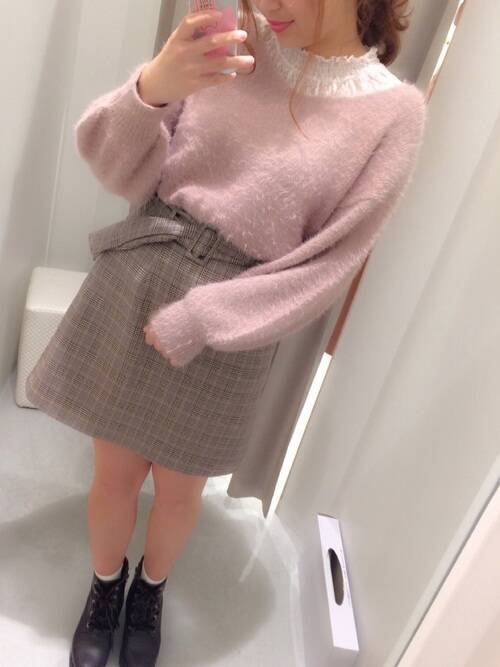 シャギーニットのあったかモテコーデ ふわふわ素材が男子ウケ抜群 ローリエプレス