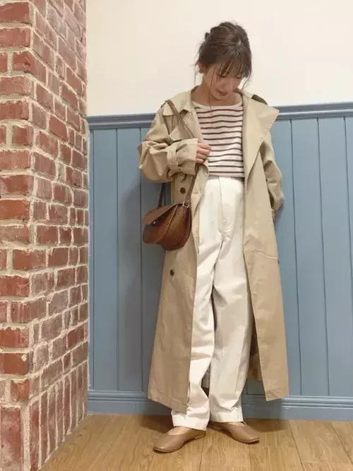 19春最旬 ベージュトレンチコートのお手本コーデ パンツスタイル編 ローリエプレス