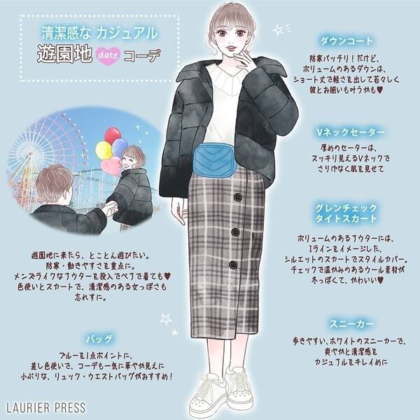 デートスポット別 冬の 彼ウケ ブルーコーデで自分をアップデート ローリエプレス