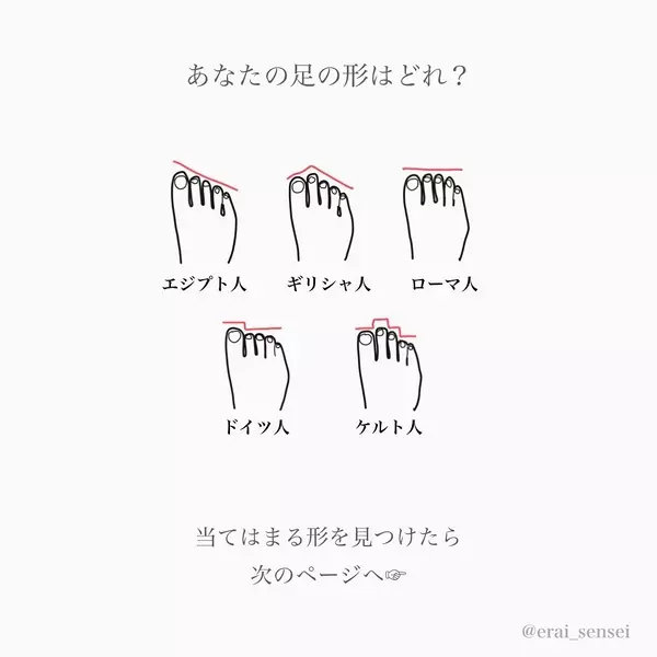 心理テスト あなたはどれ 足の形 で分かる性格タイプ ローリエプレス