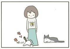 【漫画】モソモソ！猫がハマったスカート遊び【うちの猫がまた変なことしてる。Vol.36】