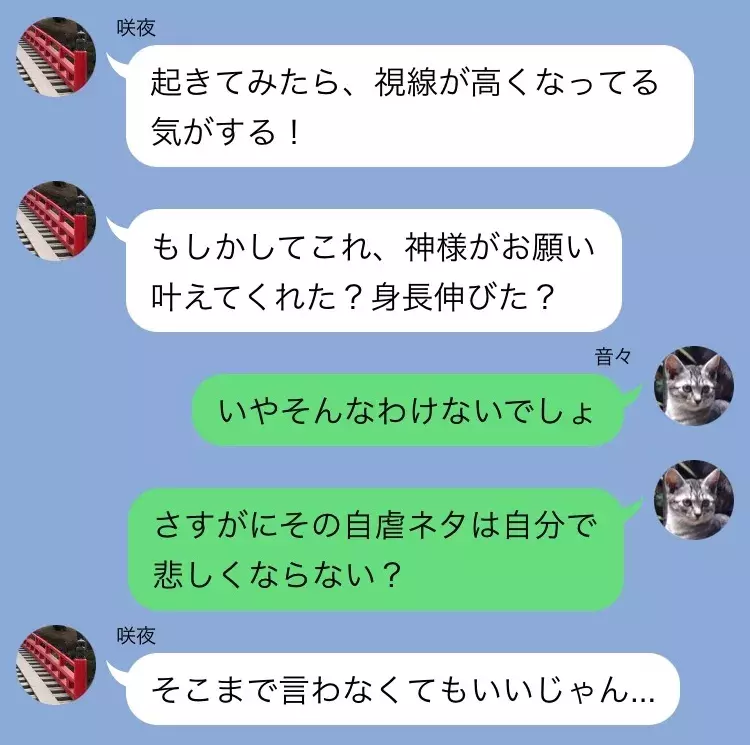 そんなわけないでしょ はしゃぐ友人を一刀両断 Line怖い話 122 モデルのような高身長に 3 ローリエプレス