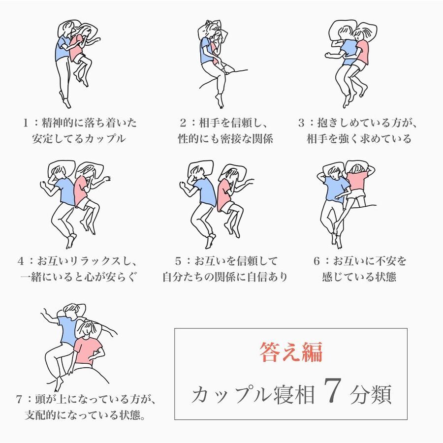 【恋愛心理テスト】カップルの寝相7パターン♡2人の心理が分かる！の3枚目の画像